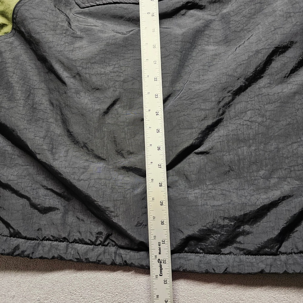 Champion Mens 2XL Anorak Windbreaker Olive Green Black Camo Quarter Zip V7405 - Picture 2 of 14